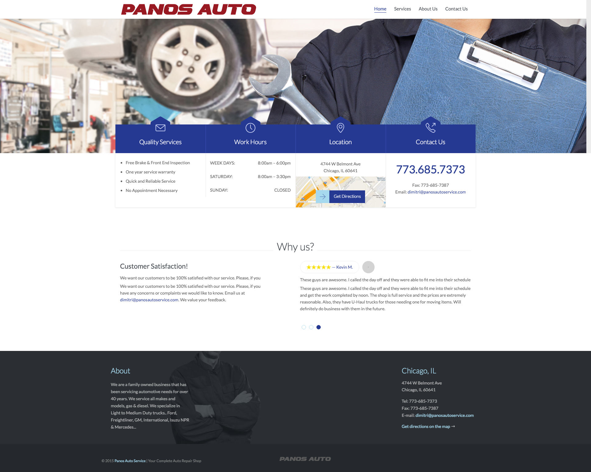 Panos Auto Service Website
