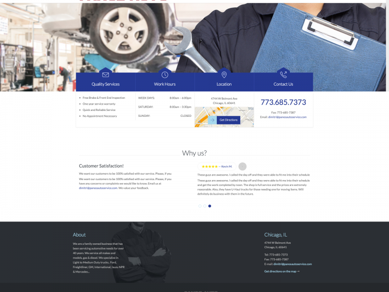 Panos Auto Service Website